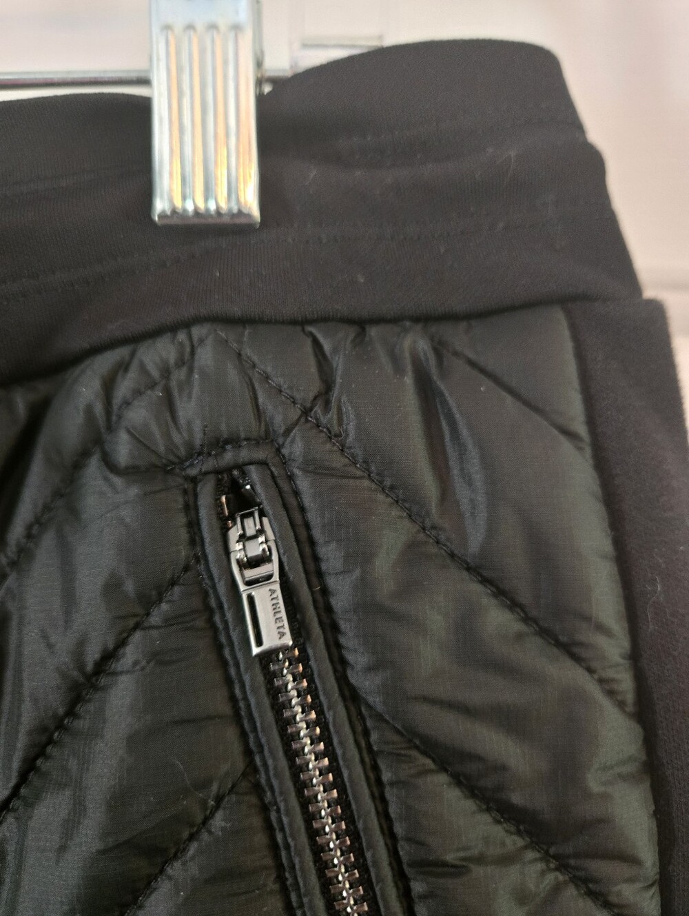 Athleta Solstice Black Quilted Joggers 2P - Picture 2 of 8
